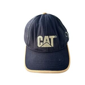 Vintage CAT Caterpillar Embroidered Black Baseball Cap Hat Adjustable‎